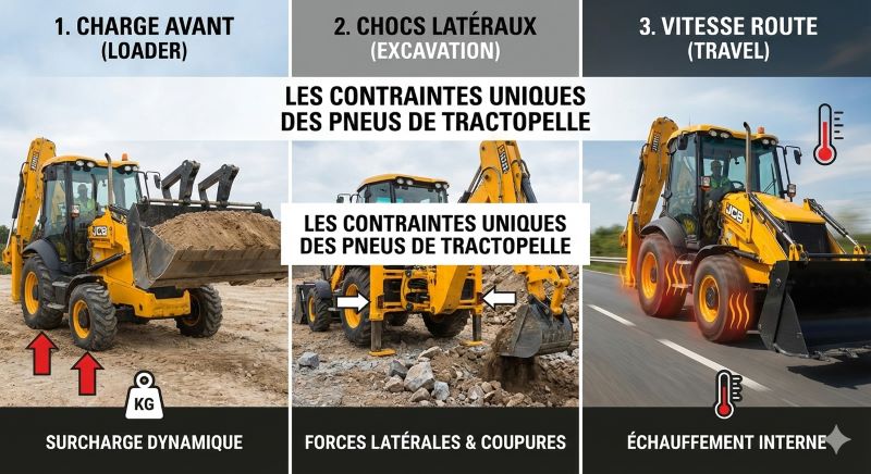 Pneus de Tractopelle