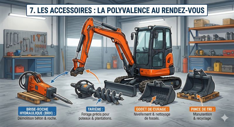 Tractopelle ou Mini-Pelle